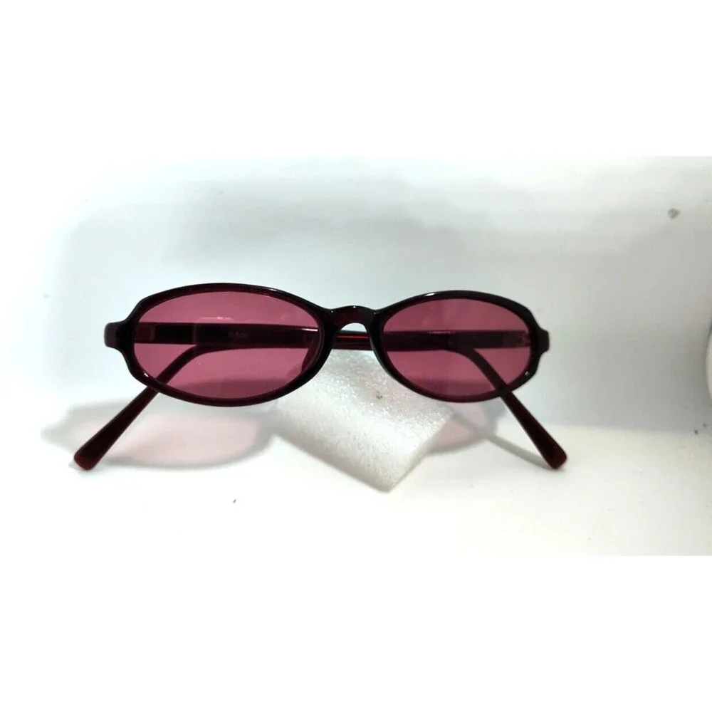 B-Bop Mens Sunglasses C167012 Oval Burgundy  Unisex 50-13-127  VGC